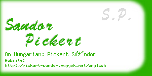 sandor pickert business card